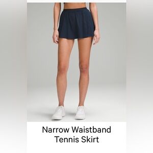 Lululemon Tennis Narrow Waistband Pleated Skirt w/lining and pockets